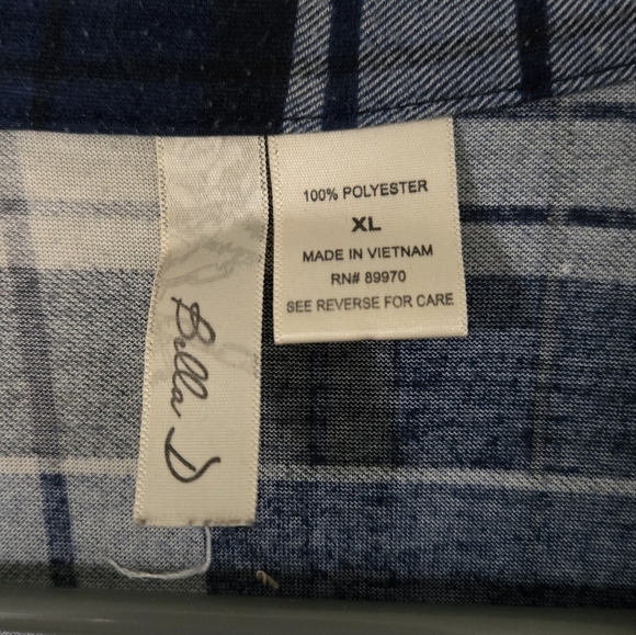 Ladies Blue flannel shirt Bella D Size XL - Picture 3 of 4